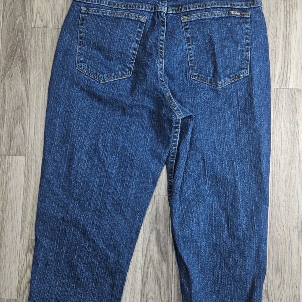 Riders Blue Denim Jean Capris with Brass Button - Picture 2 of 10